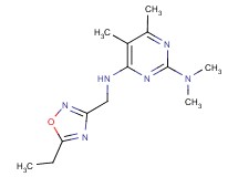 N~4~-[(5-ethyl-1,2,4-oxadiazol-3-yl)methyl]-N~2~,N~2~,5,6-tetramethyl-2,4-pyrimidinediamine trifluoroacetate