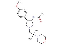 N-{(3S*,4R*)-4-(4-methoxyphenyl)-1-[2-methyl-2-(4-morpholinyl)propyl]-3-pyrrolidinyl}acetamide