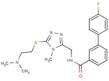 N-[(5-{[2-(dimethylamino)ethyl]thio}-4-methyl-4H-1,2,4-triazol-3-yl)methyl]-4'-fluoro-3-biphenylcarboxamide