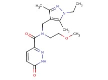 N-[(1-ethyl-3,5-dimethyl-1H-pyrazol-4-yl)methyl]-N-(2-methoxyethyl)-6-oxo-1,6-dihydropyridazine-3-carboxamide