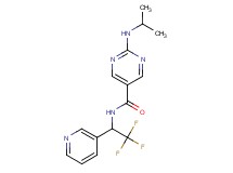 2-(isopropylamino)-N-(2,2,2-trifluoro-1-pyridin-3-ylethyl)pyrimidine-5-carboxamide