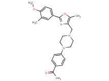 1-[4-(4-{[2-(4-methoxy-3-methylphenyl)-5-methyl-1,3-oxazol-4-yl]methyl}-1-piperazinyl)phenyl]ethanone