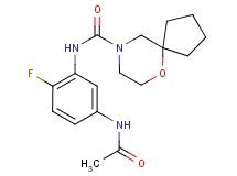 N-[5-(acetylamino)-2-fluorophenyl]-6-oxa-9-azaspiro[4.5]decane-9-carboxamide