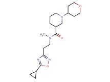 N-[2-(5-cyclopropyl-1,2,4-oxadiazol-3-yl)ethyl]-N-methyl-1-(tetrahydro-2H-pyran-4-yl)-3-piperidinecarboxamide