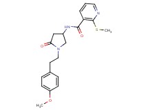 N-{1-[2-(4-methoxyphenyl)ethyl]-5-oxo-3-pyrrolidinyl}-2-(methylthio)nicotinamide