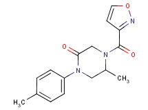4-(3-isoxazolylcarbonyl)-5-methyl-1-(4-methylphenyl)-2-piperazinone