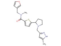 N-(3-furylmethyl)-N-methyl-5-{1-[(5-methyl-1H-pyrazol-3-yl)methyl]-2-pyrrolidinyl}-2-thiophenecarboxamide