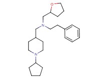 N-[(1-cyclopentyl-4-piperidinyl)methyl]-2-phenyl-N-(tetrahydro-2-furanylmethyl)ethanamine
