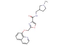 N-[(1-methylpyrrolidin-3-yl)methyl]-2-[(quinolin-8-yloxy)methyl]-1,3-oxazole-4-carboxamide