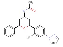 N-{(2S*,4R*,6R*)-2-[2-methyl-4-(1H-pyrazol-1-yl)phenyl]-6-phenyltetrahydro-2H-pyran-4-yl}acetamide