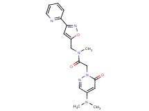 2-[4-(dimethylamino)-6-oxo-1(6H)-pyridazinyl]-N-methyl-N-{[3-(2-pyridinyl)-5-isoxazolyl]methyl}acetamide