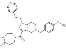 1-{[5-(4-methoxybenzyl)-1-(2-phenylethyl)-4,5,6,7-tetrahydro-1H-pyrazolo[4,3-c]pyridin-3-yl]carbonyl}-1,4-diazepan-5-one