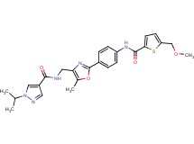 1-isopropyl-N-({2-[4-({[5-(methoxymethyl)-2-thienyl]carbonyl}amino)phenyl]-5-methyl-1,3-oxazol-4-yl}methyl)-1H-pyrazole-4-carboxamide