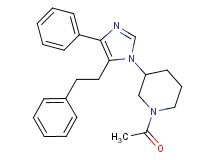 1-acetyl-3-[4-phenyl-5-(2-phenylethyl)-1H-imidazol-1-yl]piperidine