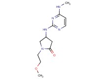 1-(2-methoxyethyl)-4-{[4-(methylamino)pyrimidin-2-yl]amino}pyrrolidin-2-one