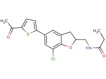 N-{[5-(5-acetyl-2-thienyl)-7-chloro-2,3-dihydro-1-benzofuran-2-yl]methyl}propanamide