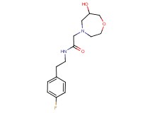 N-[2-(4-fluorophenyl)ethyl]-2-(6-hydroxy-1,4-oxazepan-4-yl)acetamide