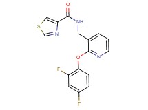 N-{[2-(2,4-difluorophenoxy)-3-pyridinyl]methyl}-1,3-thiazole-4-carboxamide