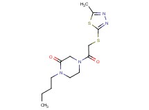 1-butyl-4-{[(5-methyl-1,3,4-thiadiazol-2-yl)thio]acetyl}piperazin-2-one
