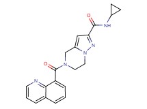 N-cyclopropyl-5-(quinolin-8-ylcarbonyl)-4,5,6,7-tetrahydropyrazolo[1,5-a]pyrazine-2-carboxamide