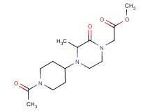 methyl [4-(1-acetylpiperidin-4-yl)-3-methyl-2-oxopiperazin-1-yl]acetate
