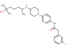 2-(3-fluorophenyl)-N-(4-{4-[(5-hydroxy-1,5-dimethylhexyl)amino]-1-piperidinyl}phenyl)acetamide