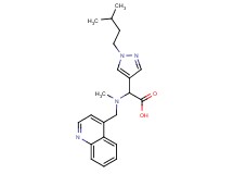 [1-(3-methylbutyl)-1H-pyrazol-4-yl][methyl(quinolin-4-ylmethyl)amino]acetic acid
