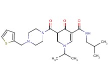 N-isobutyl-1-isopropyl-4-oxo-5-{[4-(2-thienylmethyl)-1-piperazinyl]carbonyl}-1,4-dihydro-3-pyridinecarboxamide