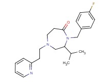 4-(4-fluorobenzyl)-3-isopropyl-1-(2-pyridin-2-ylethyl)-1,4-diazepan-5-one