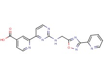 2-(2-{[(3-pyridin-2-yl-1,2,4-oxadiazol-5-yl)methyl]amino}pyrimidin-4-yl)isonicotinic acid
