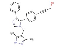 3-(4-{1-[(3,5-dimethyl-1H-pyrazol-4-yl)methyl]-4-phenyl-1H-imidazol-5-yl}phenyl)prop-2-yn-1-ol