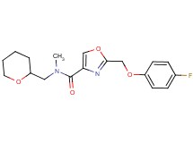 2-[(4-fluorophenoxy)methyl]-N-methyl-N-(tetrahydro-2H-pyran-2-ylmethyl)-1,3-oxazole-4-carboxamide