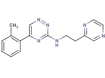 5-(2-methylphenyl)-N-[2-(2-pyrazinyl)ethyl]-1,2,4-triazin-3-amine