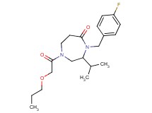 4-(4-fluorobenzyl)-3-isopropyl-1-(propoxyacetyl)-1,4-diazepan-5-one