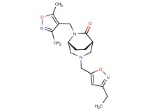 (1S*,5R*)-6-[(3,5-dimethyl-4-isoxazolyl)methyl]-3-[(3-ethyl-5-isoxazolyl)methyl]-3,6-diazabicyclo[3.2.2]nonan-7-one
