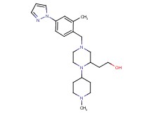 2-{1-(1-methyl-4-piperidinyl)-4-[2-methyl-4-(1H-pyrazol-1-yl)benzyl]-2-piperazinyl}ethanol
