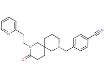 4-{[9-oxo-8-(2-pyridin-2-ylethyl)-2,8-diazaspiro[5.5]undec-2-yl]methyl}benzonitrile