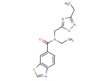 N-ethyl-N-[(3-ethyl-1,2,4-oxadiazol-5-yl)methyl]-1,3-benzothiazole-6-carboxamide