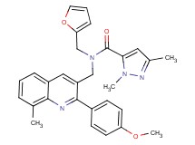 N-(2-furylmethyl)-N-{[2-(4-methoxyphenyl)-8-methyl-3-quinolinyl]methyl}-1,3-dimethyl-1H-pyrazole-5-carboxamide