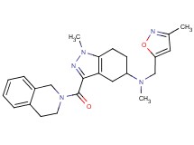 3-(3,4-dihydro-2(1H)-isoquinolinylcarbonyl)-N,1-dimethyl-N-[(3-methyl-5-isoxazolyl)methyl]-4,5,6,7-tetrahydro-1H-indazol-5-amine
