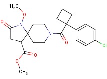methyl 8-{[1-(4-chlorophenyl)cyclobutyl]carbonyl}-1-methoxy-2-oxo-1,8-diazaspiro[4.5]decane-4-carboxylate