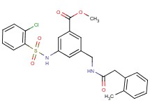 methyl 3-{[(2-chlorophenyl)sulfonyl]amino}-5-({[(2-methylphenyl)acetyl]amino}methyl)benzoate
