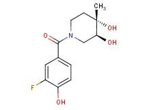 (3S*,4S*)-1-(3-fluoro-4-hydroxybenzoyl)-4-methylpiperidine-3,4-diol