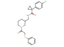 1-(4-chlorophenyl)-N-({1-[(phenylthio)acetyl]-3-piperidinyl}methyl)cyclopropanecarboxamide