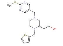 2-[4-{[2-(methylthio)-5-pyrimidinyl]methyl}-1-(2-thienylmethyl)-2-piperazinyl]ethanol