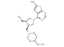 (1-{[(3R*,4R*)-4-(hydroxymethyl)-1-(6-methylthieno[2,3-d]pyrimidin-4-yl)pyrrolidin-3-yl]methyl}piperidin-4-yl)methanol