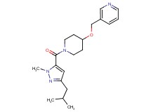 3-[({1-[(3-isobutyl-1-methyl-1H-pyrazol-5-yl)carbonyl]-4-piperidinyl}oxy)methyl]pyridine