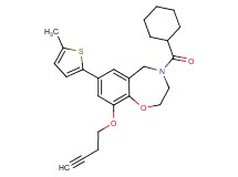 9-(3-butyn-1-yloxy)-4-(cyclohexylcarbonyl)-7-(5-methyl-2-thienyl)-2,3,4,5-tetrahydro-1,4-benzoxazepine