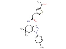 2-(5-acetyl-3-thienyl)-N-[6,6-dimethyl-1-(4-methylphenyl)-4,5,6,7-tetrahydro-1H-indazol-4-yl]acetamide
