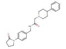 N-[4-(2-oxo-1-pyrrolidinyl)benzyl]-2-(4-phenyl-1-piperidinyl)acetamide